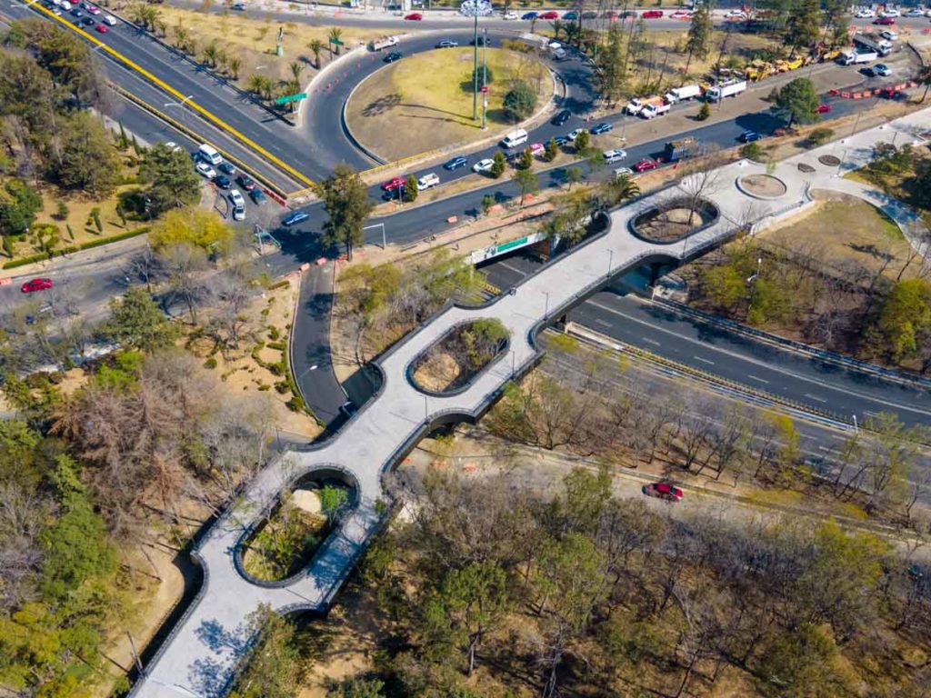 Calzada Flotante entre las secciones I y II de Chapultepec